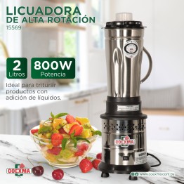 LICUADORA COEXMA ALTA ROTACION 2L INOX