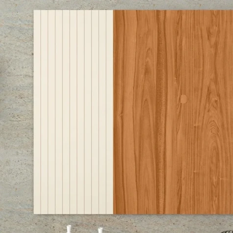 COMBO RACK PANEL WOOD 1.2 CINAMOMO MIEL/PEROLA METALIZ