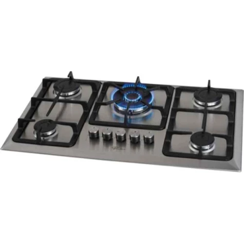 COCINA A GAZ 5H ANAFE FISCHER INFINITY TRIPLE INOX