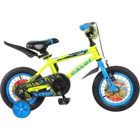 BICICLETA 12 CALOI X-CROSS AMARILLO NEGRO
