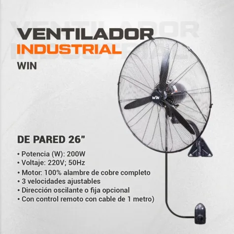 VENTILADOR PARED WIN 26 DIAMETRO