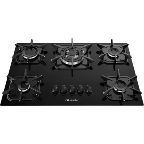 COCINA A GAZ 5H ANAFE MUELLER NORMAL NEGRO