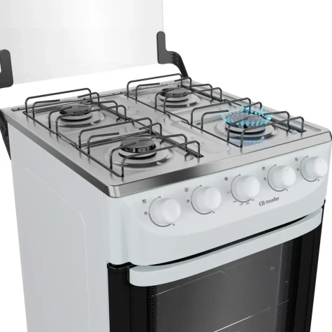 COCINA A GAZ 4H MUELLER MFI4BA BLANCO - MODERATTO