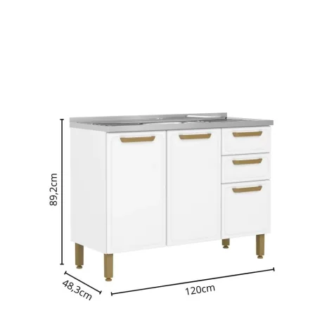 ARMARIO BERTOLINI COLORS BLANCO BALCON 105CM 2C C/PILETA