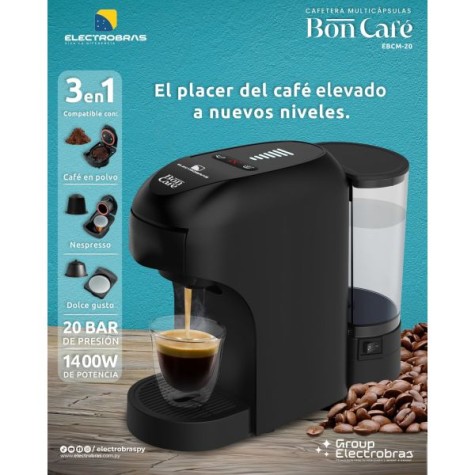 CAFETERA ELECTROBRAS MULTICAPSULAS NEGRO