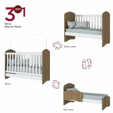 CUNA MINI-CAMA HENN BALA DE MENTA RUS/BL