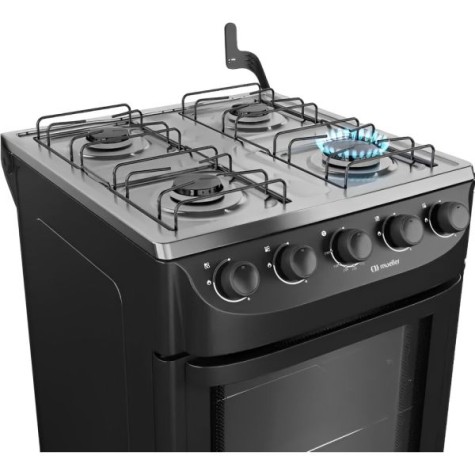 COCINA A GAZ 4H MUELLER MFI4BA NEGRO - MODERATTO