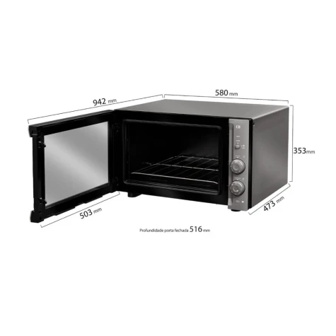 HORNO ELECTRICO MUELLER SONETTO MFB50F ESPEJADO
