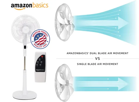 VENTILADOR PIE AMAZON BASICS OSCILANTE