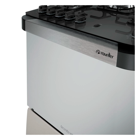 COCINA A GAZ 5H MUELLER DECORATTO VETRO GOURMET ESPEJADO