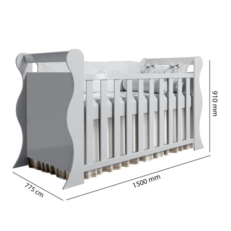 CUNA MINI-CAMA SARA GRIS