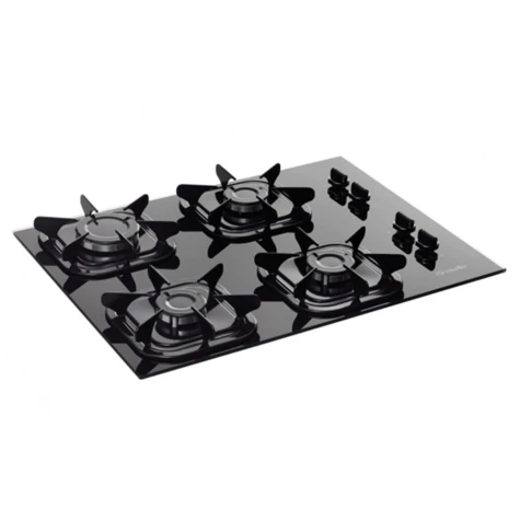COCINA A GAZ 4H ANAFE MUELLER NEGRO