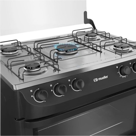 COCINA A GAZ 5H MUELLER MFI5BA MODERATTO NEGRO