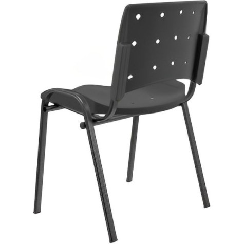 SILLA FIJA SLIM  ERGOPLAX NEGRO