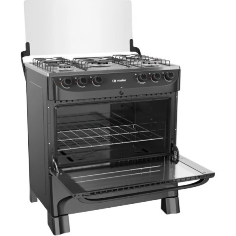 COCINA A GAZ 5H MUELLER FRATELLO MFI5BB NEGRO