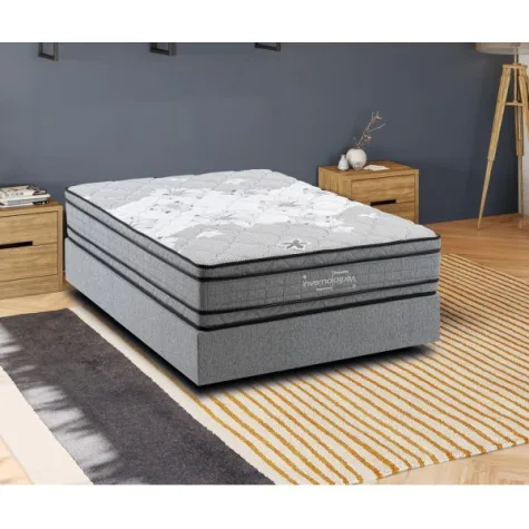 SOMMIER 138*188 KAPESBERG INVIERNO VERANO GRIS CABECERA