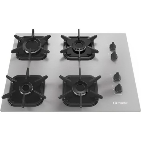 COCINA A GAZ 4H ANAFE MUELLER TRIPLE ALUMINIO