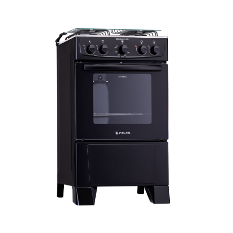 COCINA A GAZ 4H ATLAS COLISEUM PLUS NEGRO