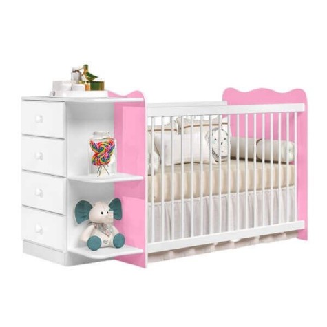 CUNA - COMODA NEW HAPPY BL/ROSA