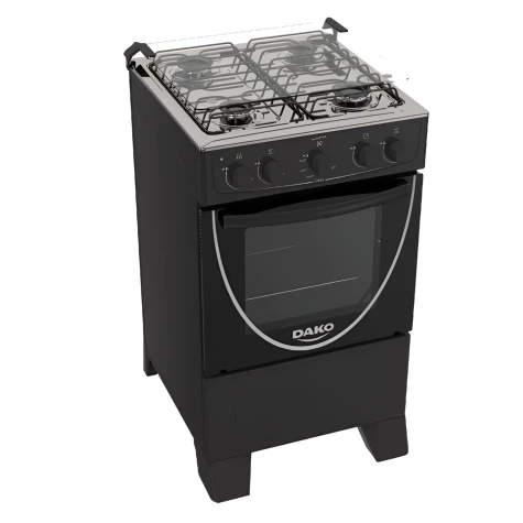COCINA A GAZ 4H DAKO AMAZONAS NEGRO