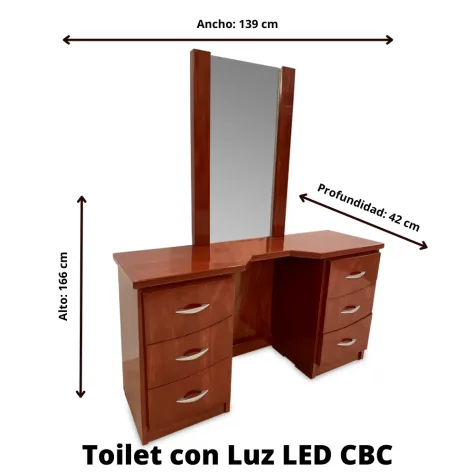 TOHALET LT-LED CAOBA TABACO *