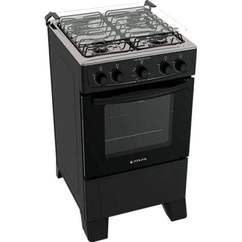 COCINA A GAZ 4H ATLAS COLISEUM PLUS NEGRO