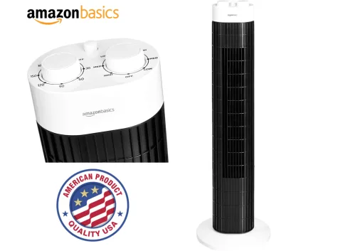 VENTILADOR COLUMNA AMAZON BASICS 3V TEMPORIZADOR