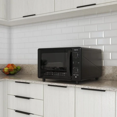 HORNO ELECTRICO TOKYO POP TIMER NEGRO 45L
