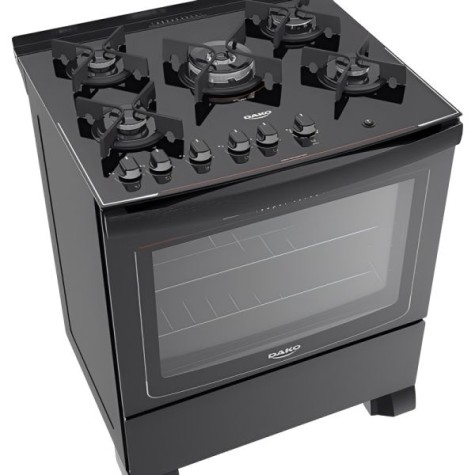 COCINA A GAZ 5H DAKO SUPREME GLASS TITANIO