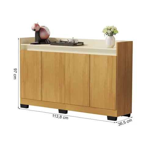 ARMARIO BUFFET REAL 4P MIEL PEROLA PRIMUS