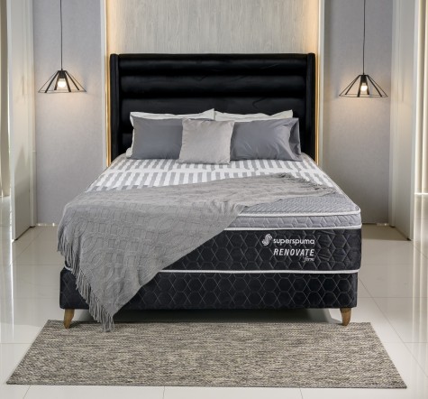 Sommier Superspuma Renovate 200X200 GRIS Cabecera KSRN20GR