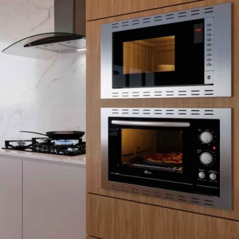HORNO ELECTRICO FISCHER EMPOTRAR 44L FIT LINE BLANCO