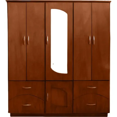 ROPERO PLACARD 5P LINEA LP NOGAL (TABACO)188*160*55