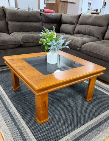 MESA CENTRO MELISSA CUADRADA 85*85  C*VIDRO