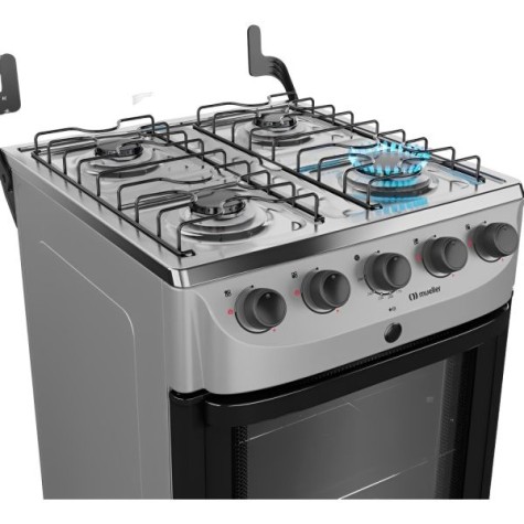 COCINA A GAZ 4H MUELLER MFI4BA TITANIO - MODERATTO