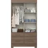 ROPERO 2P BRIZ B25 CORREDIZO C*ESPEJO CAST OFF WHITE
