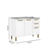 ARMARIO BERTOLINI COLORS BLANCO BALCON 105CM 2C C/PILETA