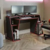 MESA GAMER KAPP 145CM L101PRVM NEGRO-ROJO