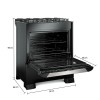 COCINA A GAZ 5H MUELLER DECORATTO VETRO GOURMET NEGRO
