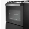 COCINA A GAZ 5H MUELLER DECORATTO MESADA INOX NEGRO