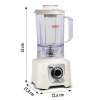 Licuadora Arno Power Max LN64 3.1 lts 1400W Blanco
