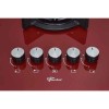 COCINA A GAZ 5H ANAFE FISCHER TRIPLELLAMA ROJO