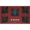 COCINA A GAZ 5H ANAFE FISCHER TRIPLELLAMA ROJO