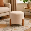 PUFF LC C*PATA DE MADERA BEIGE
