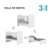 CUNA MINI-CAMA HENN BALA DE MENTA BLANCO
